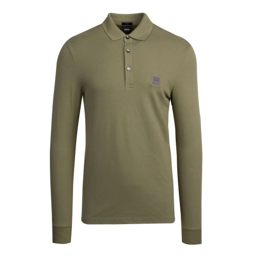 Casual Mens Khaki Passerby Slim Fit L/s Polo Shirt 74482 by BOSS from Hurleys