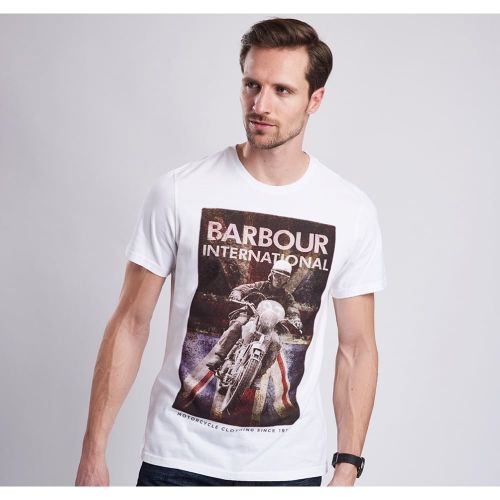 Mens White Shift S/s T Shirt 12285 by Barbour International from Hurleys