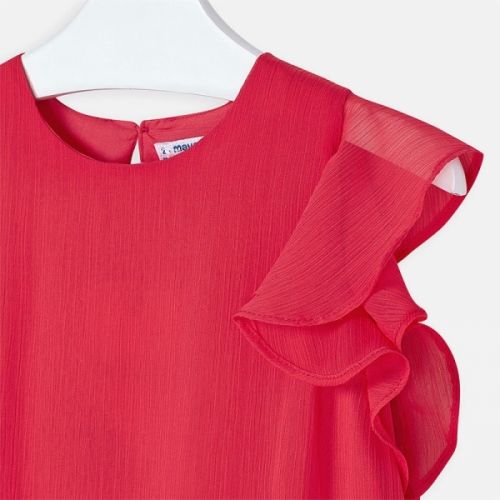 Girls Watermelon Voile Ruffled Dress 58352 by Mayoral from Hurleys