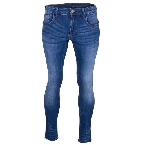 Mens Medium Indigo Aged 3301 Deconstructed Super Slim Jeans 10511 by G Star from Hurleys