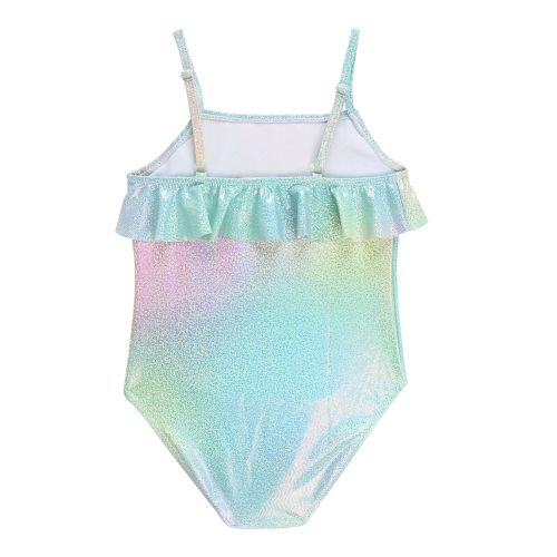 Girls Mermaid Glitter Ruffle Swimsuit 55799 by Billieblush from Hurleys