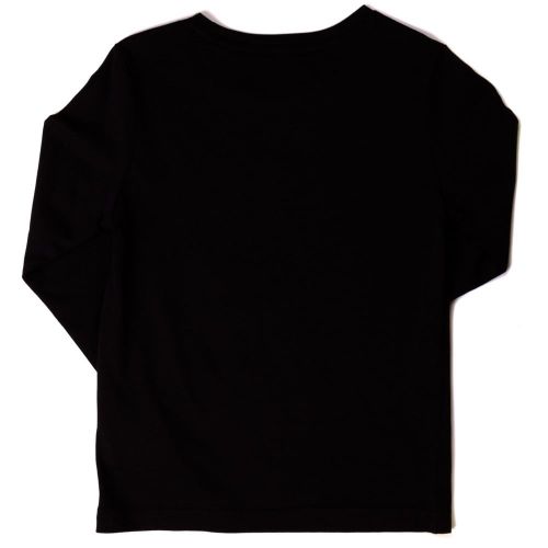 Boys Black Karl Head L/s Tee Shirt 65676 by Karl Lagerfeld Kids from Hurleys