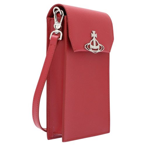 Womens Red Debbie Saffiano Phone Crossbody Bag 106759 by Vivienne Westwood from Hurleys