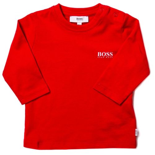 Baby Red Small Logo L/s Tee Shirt 65307 by BOSS from Hurleys