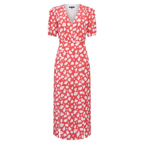 Womens Hibiscus/White Aimee Verona Drape Midi Dress 106369 by French Connection from Hurleys