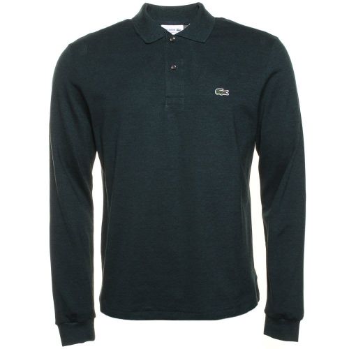 Mens Green Classic Marl Regular Fit L/s Polo Shirt 73141 by Lacoste from Hurleys