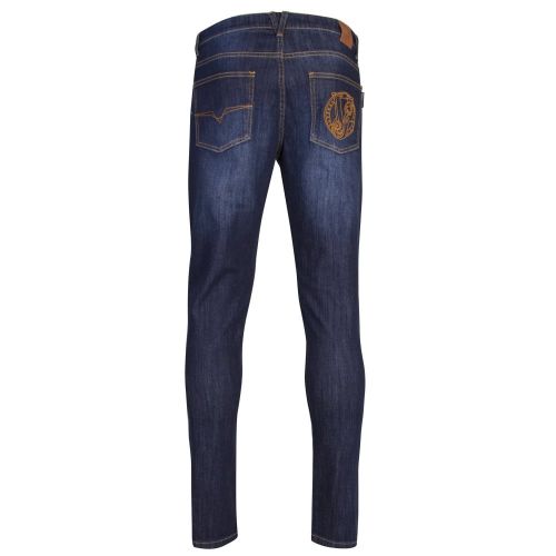 Mens Indigo Branded Pocket Skinny Jeans 25295 by Versace Jeans from Hurleys