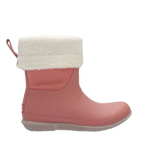 Womens Hibiscus Pink Original Roll Top Sherpa Boots 86366 by Hunter from Hurleys