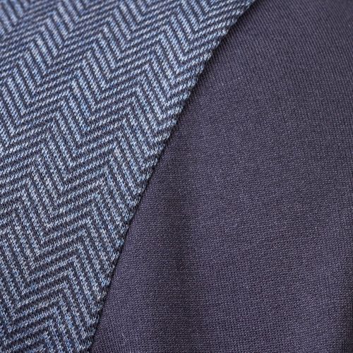 Mens Dark Blue Loungewear Herringbone Hooded Sweat Top 68326 by BOSS from Hurleys