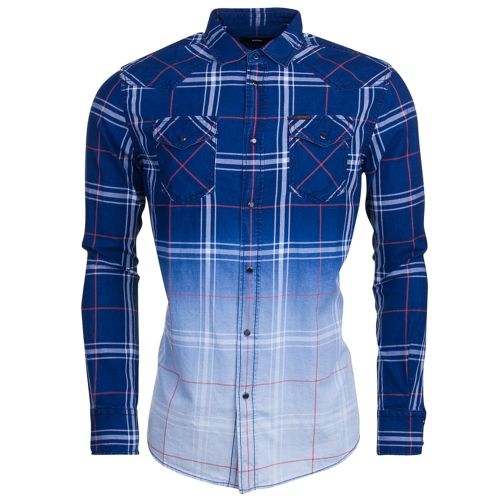 Mens Blue S-Courty Check L/s Shirt 10594 by Diesel from Hurleys