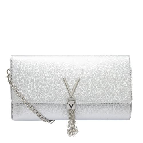 Womens Silver Grain Divina Tassel Clutch 53759 by Valentino from Hurleys
