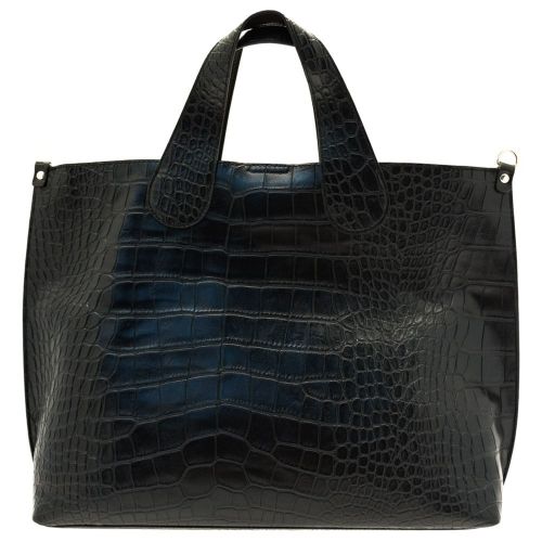 Womens Black Croc Effect Tote Bag & Purse 68091 by Versace Jeans from Hurleys