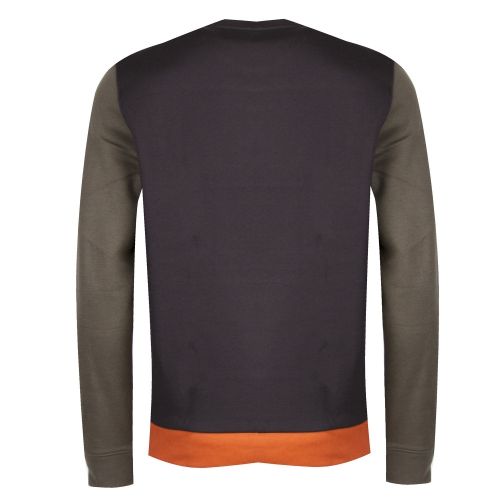 Mens Navy/Orange Tri Colour Crew Neck Sweat Top 31021 by Lacoste from Hurleys