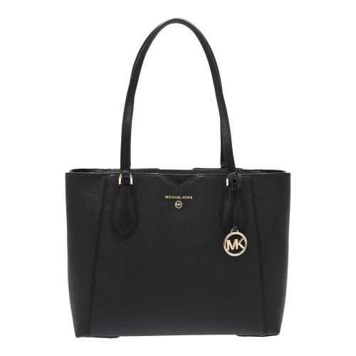 Womens Black Mae Mercer Medium Top Zip Shopper Bag 52637 by Michael Kors from Hurleys