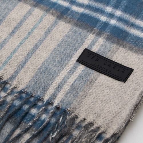 Mens Grey Laite Checked Scarf 96998 by Ted Baker from Hurleys
