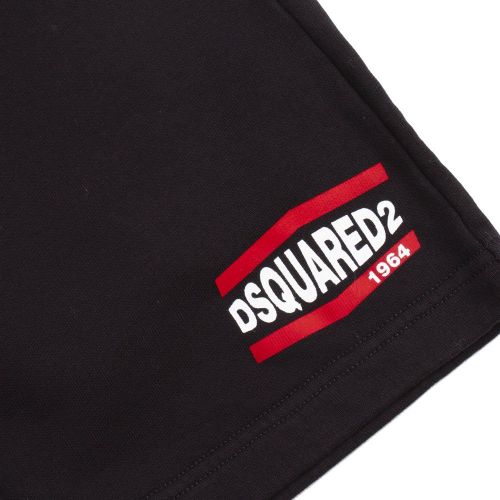 Boys Black Branded Sweat Shorts 81853 by Dsquared2 from Hurleys