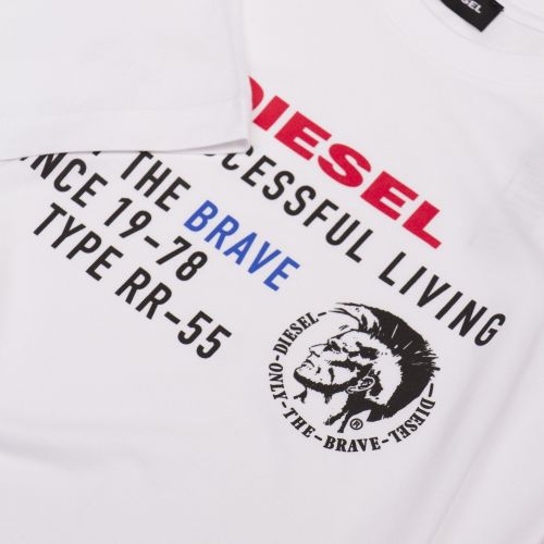 Mens White T-Diego-XB S/s T Shirt 33233 by Diesel from Hurleys