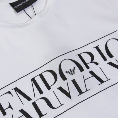Mens White Chest Logo S/s T Shirt 22360 by Emporio Armani from Hurleys