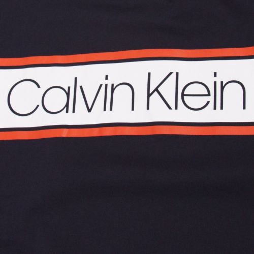 Mens Navy Text Stripe Logo S/s T Shirt 44119 by Calvin Klein from Hurleys