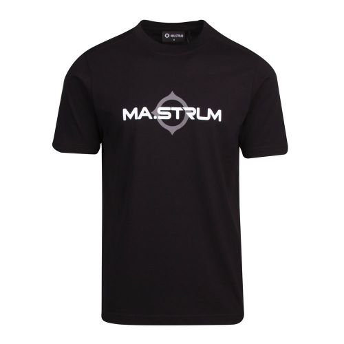 Mens Jet Black Logo Print S/s T Shirt 92913 by MA.STRUM from Hurleys