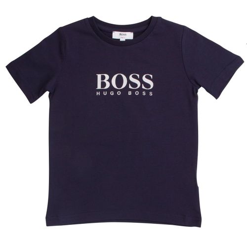 Boss Boys Navy Big Logo S/s Tee Shirt 7484 by BOSS from Hurleys
