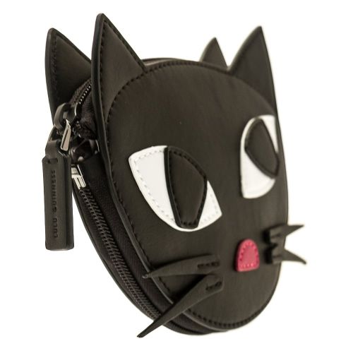 Womens Black & White Cat Foldaway Shopper Bag 70032 by Lulu Guinness from Hurleys