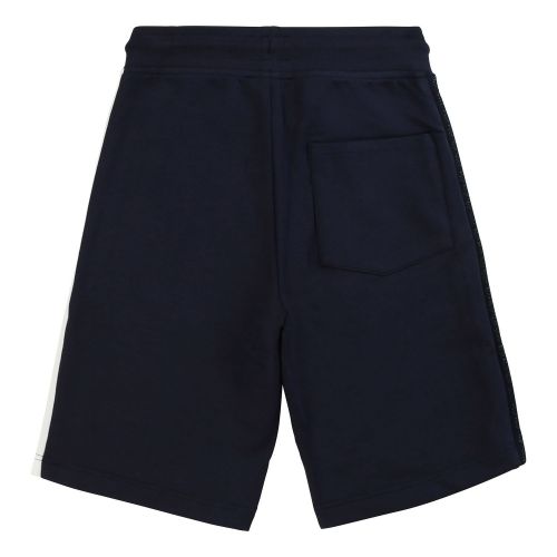 Boys Navy Small Patch Sweat Shorts 56041 by BOSS from Hurleys
