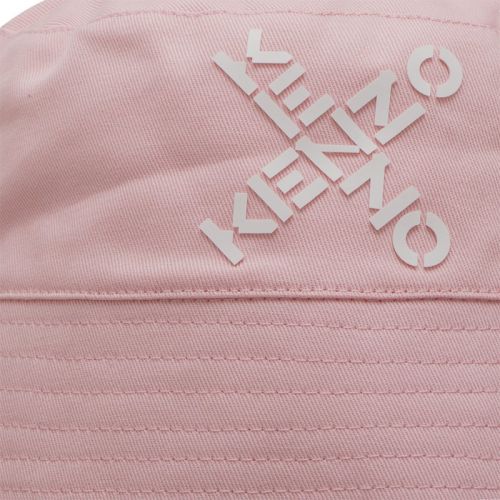 Girls Pink Logo Cross Bucket Hat 101822 by Kenzo from Hurleys