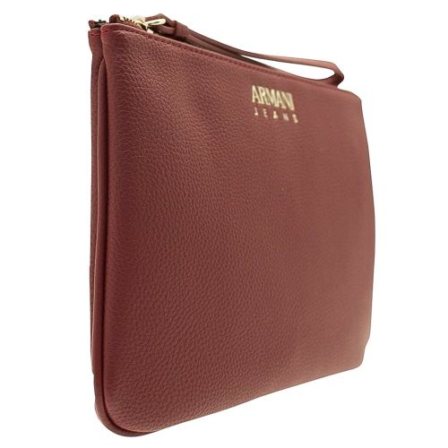 Womens Burgundy Branded Clutch Bag 70344 by Armani Jeans from Hurleys