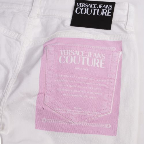 Womens White Printed Pocket Logo Slim Fit Jeans 51197 by Versace Jeans Couture from Hurleys