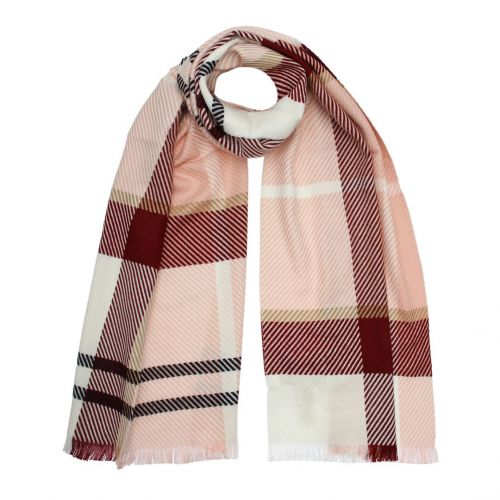 Womens Red/Pink Blair Tartan Scarf 92362 by Barbour from Hurleys