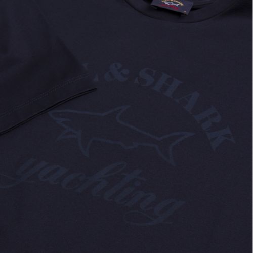 Mens Navy Tonal Logo Shark Fit S/s T Shirt 32826 by Paul And Shark from Hurleys