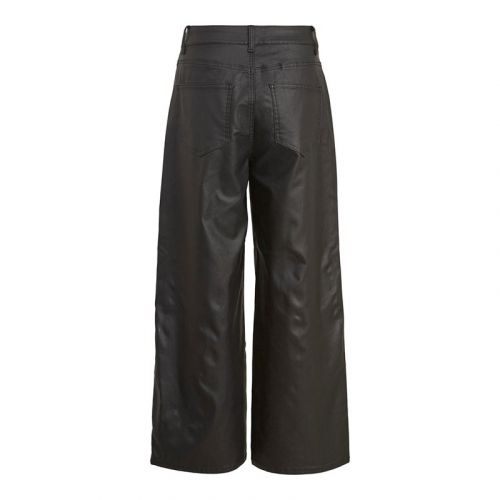 Womens Black Coated Viwidey Sonnia Wide Pants 100476 by Vila from Hurleys