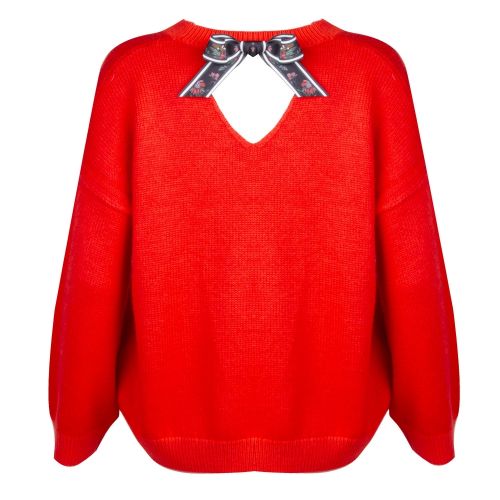 Casual Womens Bright Red Walotty Knitted Top 28549 by BOSS from Hurleys