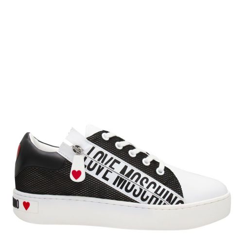 Womens Black Logo Zip Trainers 83155 by Love Moschino from Hurleys
