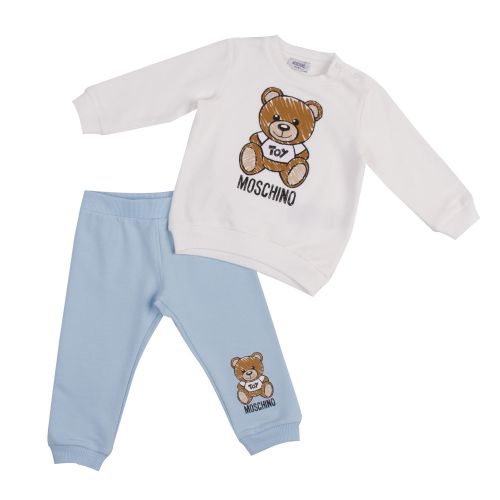 Baby Sky Blue Toy Sweat Top & Pants Set 42006 by Moschino from Hurleys