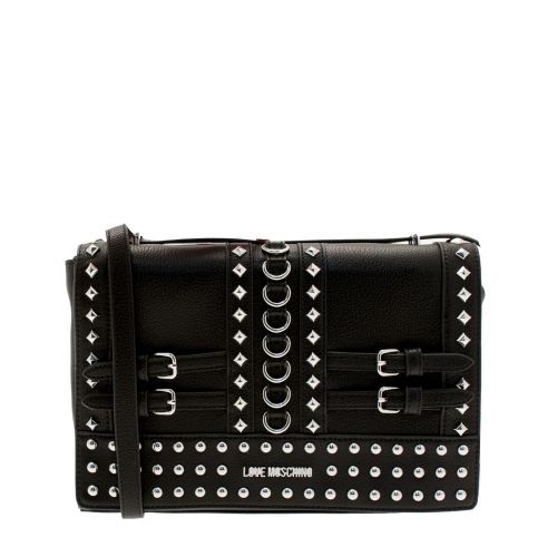 Womens Black Studded Shoulder Bag 31693 by Love Moschino from Hurleys