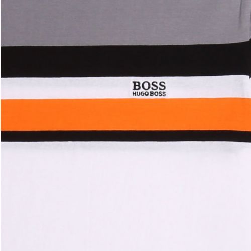 Boys White Colourblock Stripe S/s T Shirt 78413 by BOSS from Hurleys