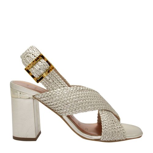 Womens Gold Camiam Woven Heeled Sandals 87270 by Ted Baker from Hurleys