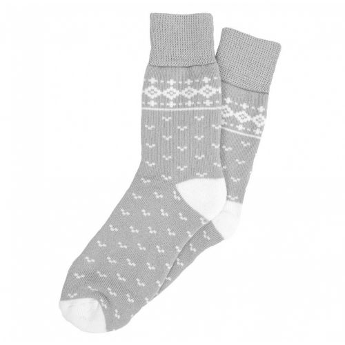 Womens Grey/Cream Dover Socks 31475 by Barbour from Hurleys