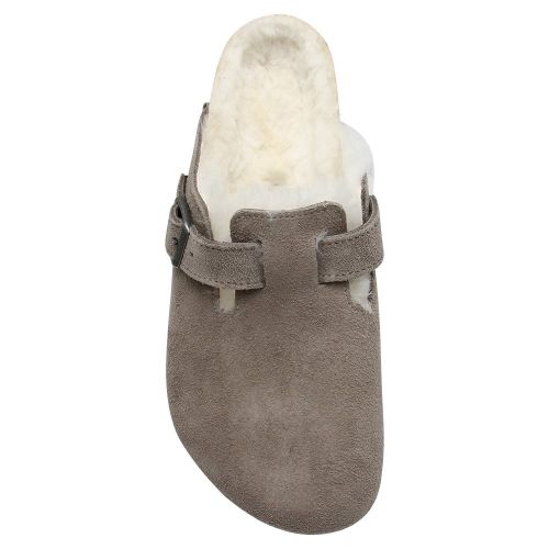 Womens Stone Coin Suede Boston Fur Shearling Sandals 92818 by Birkenstock from Hurleys