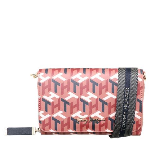 Womens Pink Mix Iconic Tommy Mono Crossbody Bag 98529 by Tommy Hilfiger from Hurleys