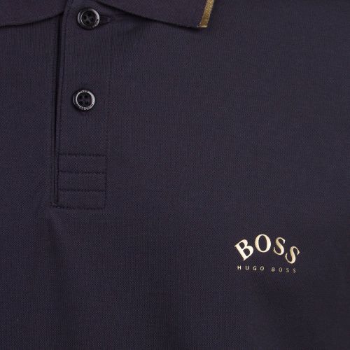 Athleisure Mens Dark Blue Paul Curved S/s Polo Shirt 81122 by BOSS from Hurleys