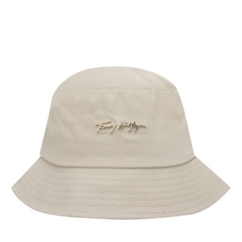Womens Classic Beige Signature Bucket Hat 89174 by Tommy Hilfiger from Hurleys