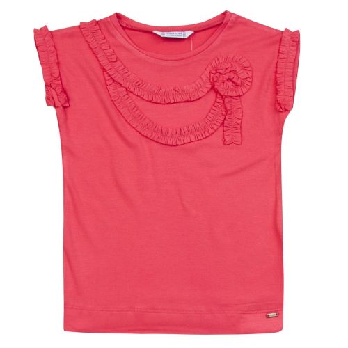 Girls Petunia Frill S/s T Shirt 22583 by Mayoral from Hurleys