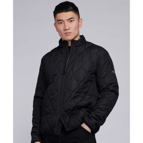 Mens Black Accelerator Race Quilted Jacket 97427 by Barbour International from Hurleys