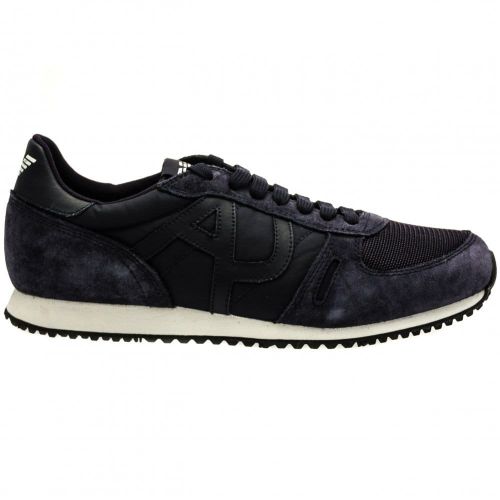 Mens Blue Logo Trainers 73060 by Armani Jeans from Hurleys