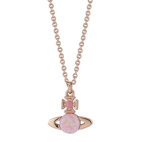 Womens Pink Gold/Pink Isabelitta Bas Relief Pendant Necklace 91243 by Vivienne Westwood from Hurleys