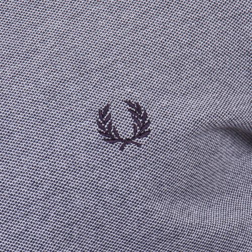 Mens Dark Carbon Oxford Twin Tipped S/s Polo Shirt 71421 by Fred Perry from Hurleys