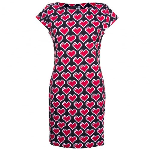 Womens Red Pixel Heart Dress 17938 by Love Moschino from Hurleys